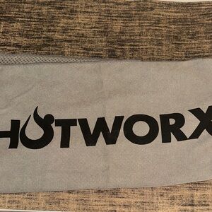 Hotworx Gray and Brown Mat and Towel